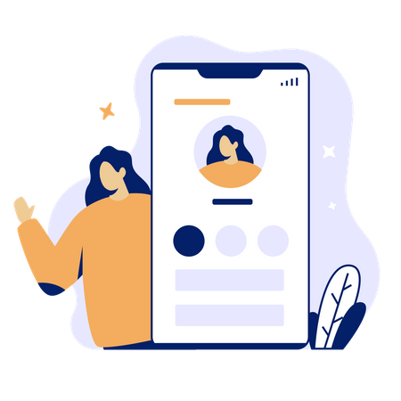 Interface de perfil  Ilustração