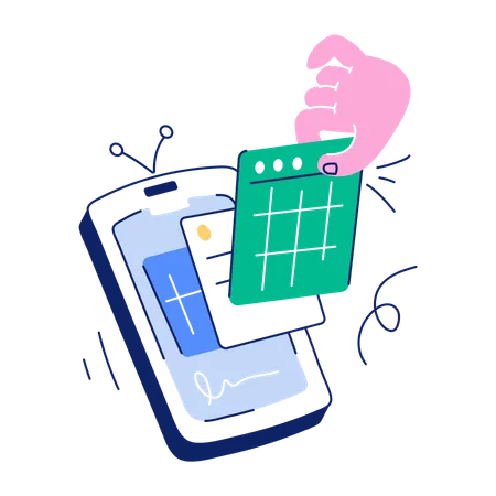 Interface mobile  Illustration