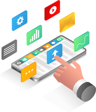 Interface utilisateur du smartphone  Illustration