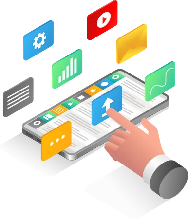 Interface utilisateur du smartphone  Illustration