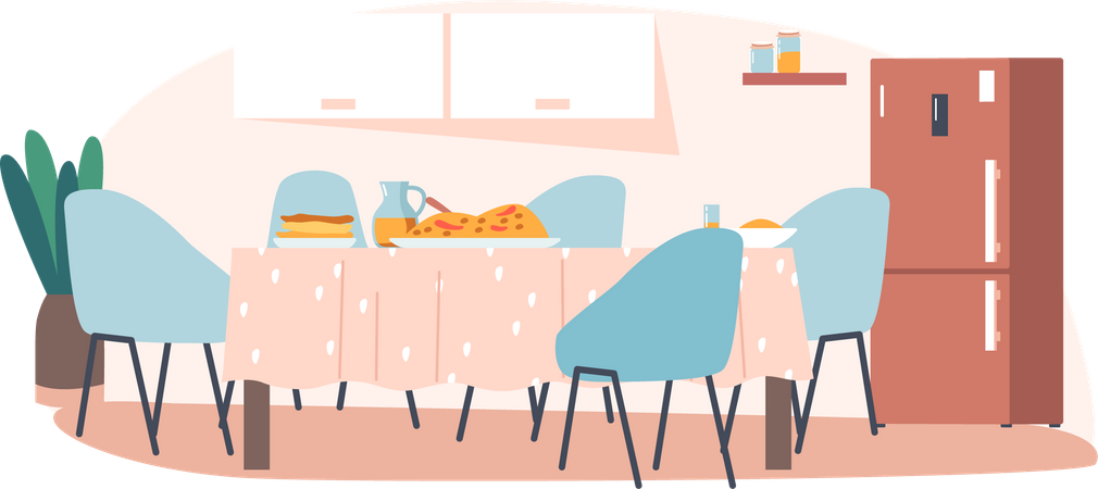 Intérieur de cuisine vide  Illustration