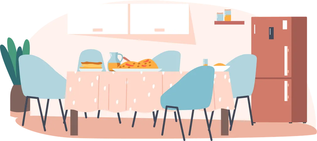 Intérieur de cuisine vide  Illustration