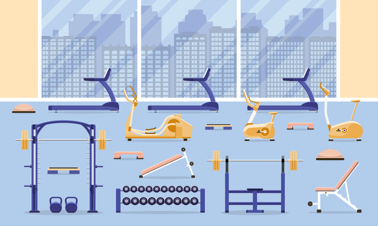 Interior del gimnasio  Illustration