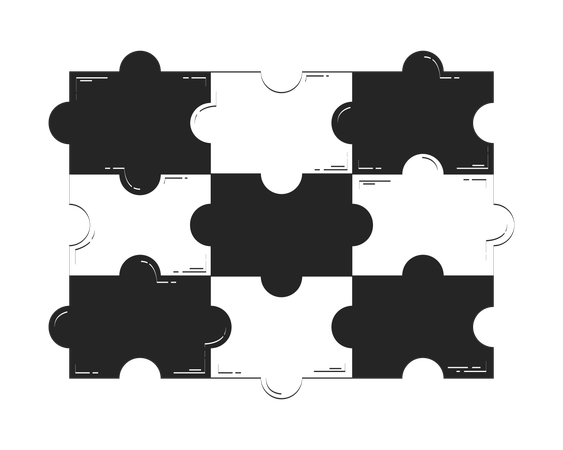 Interlocking puzzle pieces  Illustration