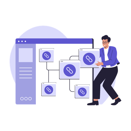 Internal Linking for SEO and Website Structure  Illustration