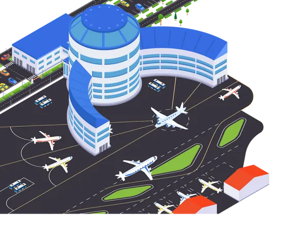 International airport  Illustration