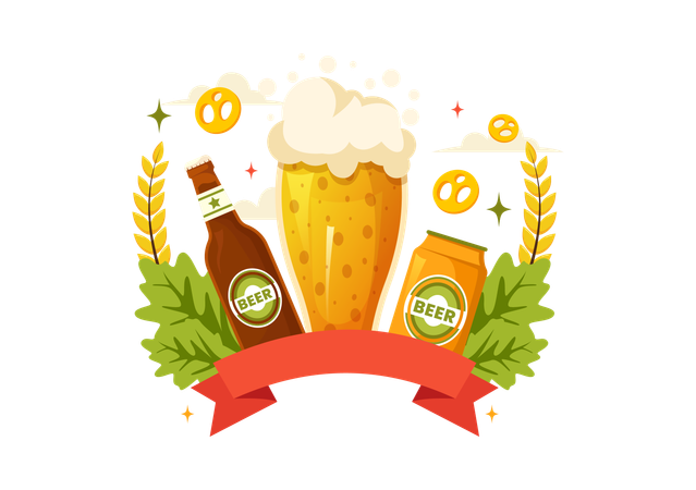 International Beer Day  Illustration