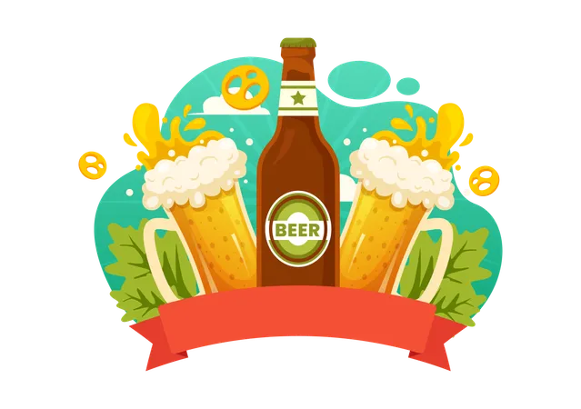 International Beer Day  Illustration