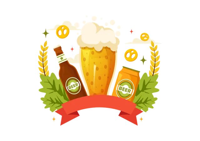 International Beer Day  Illustration