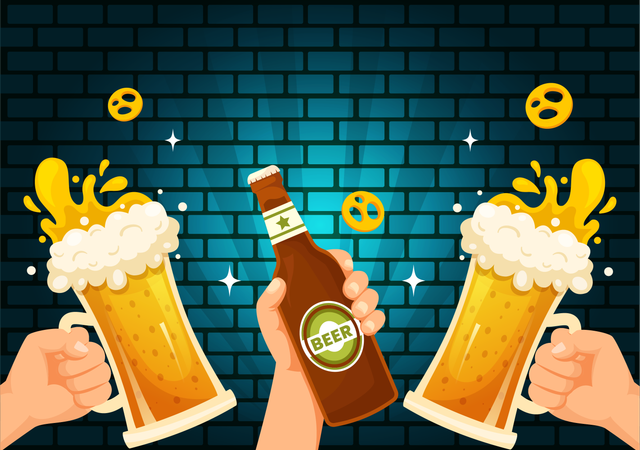 International Beer Day  Illustration