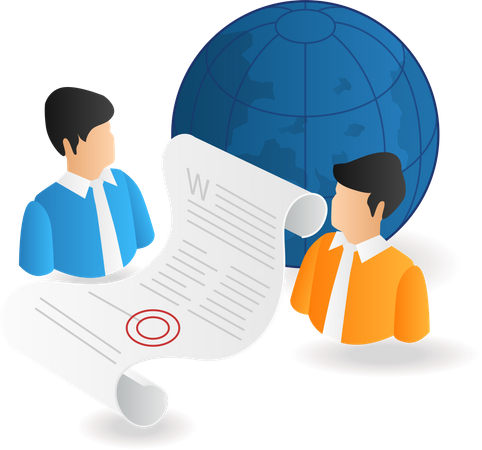 International business agreement Illustration