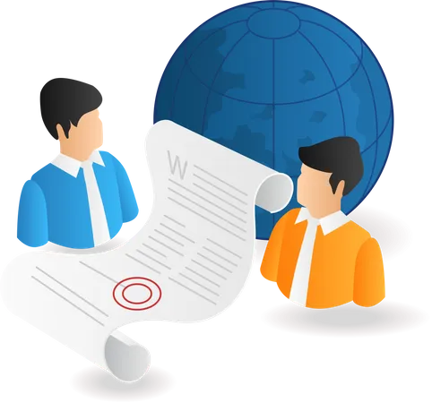 International business agreement Illustration