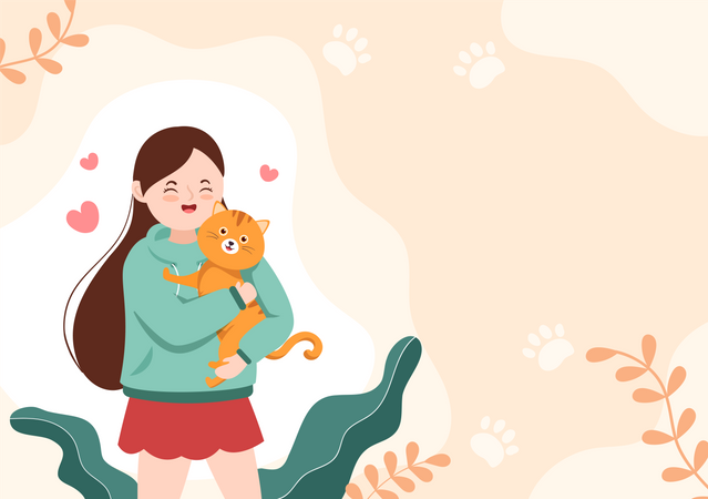 International Cat Day  Illustration