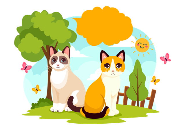 International Cat Day  Illustration