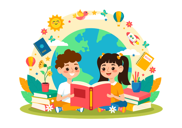 International Children Book Day  Illustration