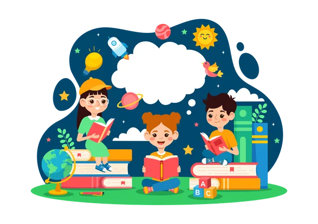 International Children Book Day  Illustration