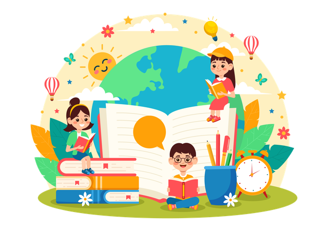 International Children Book Day  Illustration