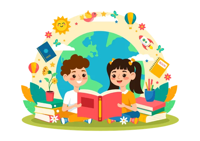 International Children Book Day  Illustration