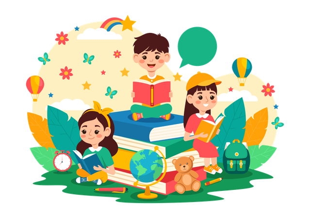 International Children Book Day  Illustration