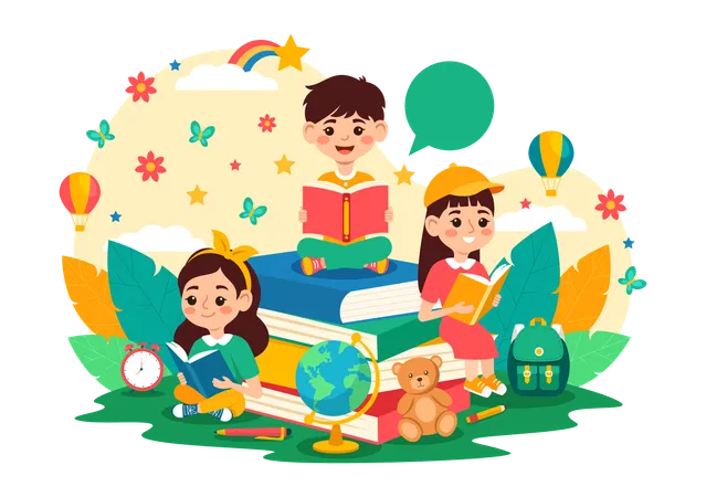 International Children Book Day  Illustration