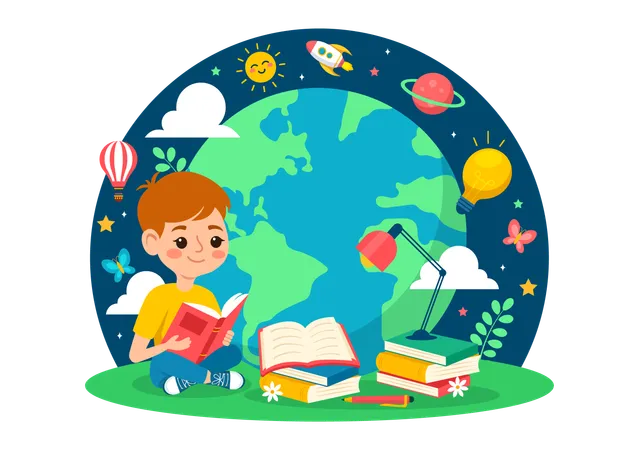 International Children Book Day  Illustration