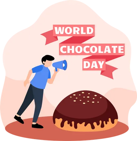 World Chocolate Day Flat Design Illustration Illustration