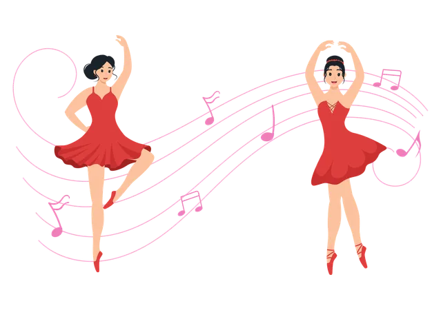 International Dance Day Vector Illustration On 29 April With Professional Dancing Performing Couple Or Single At Stage In Flat Cartoon Background Illustration