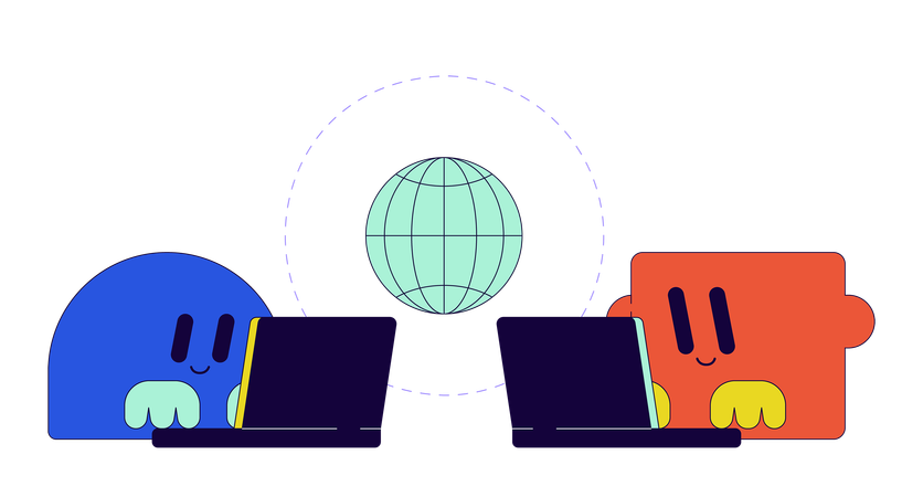International data transfer  일러스트레이션