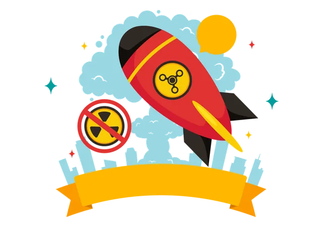 International Day Against Nuclear Tests Vector Illustration For August 29 Features A Earth And Rocket Bomb In A Flat Style Cartoon Background 일러스트레이션
