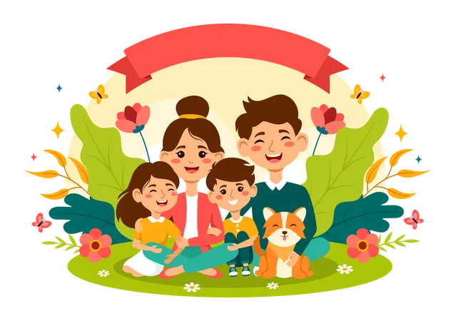 International Day of Family celebration  Illustration