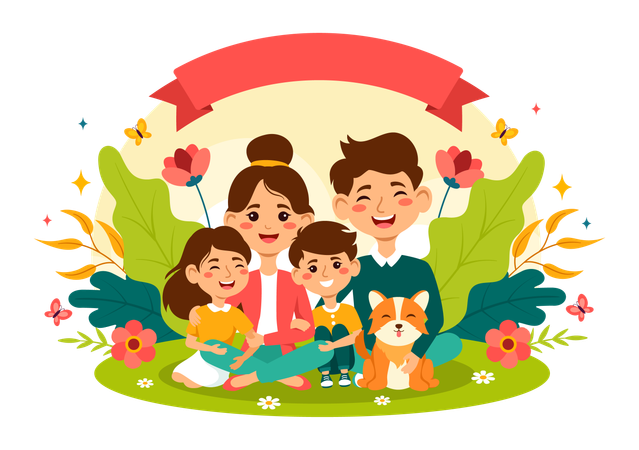 International Day of Family celebration  Illustration