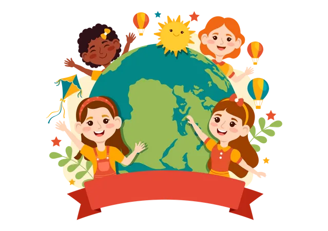 International Day of the Girl Child  Illustration