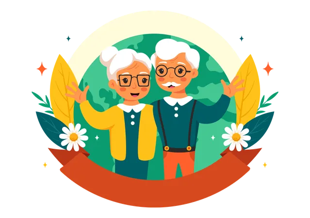 International Day Older Persons  Illustration