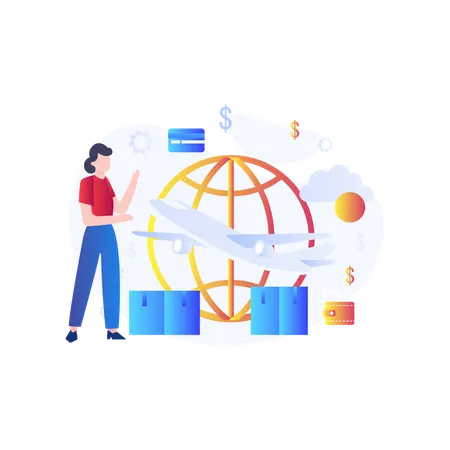 International Delivery Vector Icon Which Can Easily Modify Or Edit Illustration