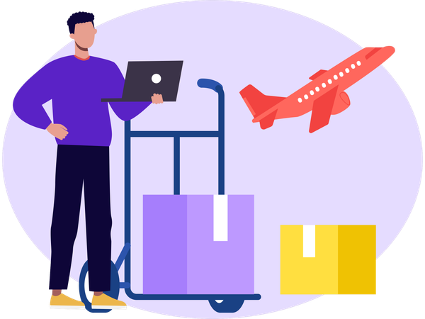 International delivery  Illustration
