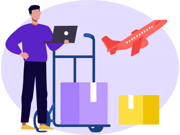 International delivery  Illustration