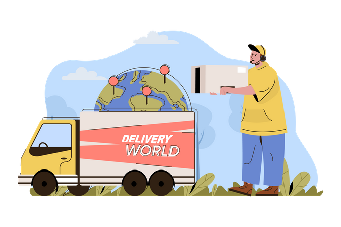 International delivery Illustration