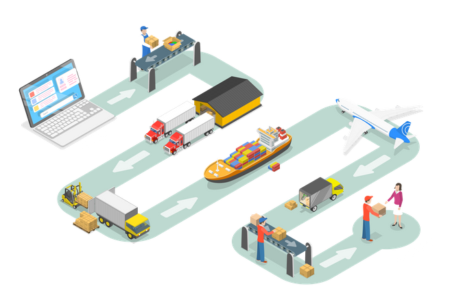 International Delivery  Illustration