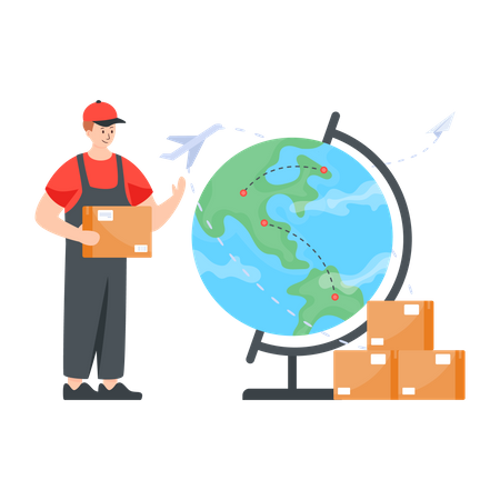 International Delivery  Illustration