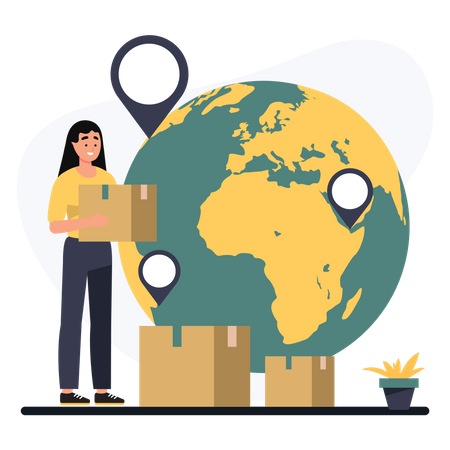 International Delivery  Illustration