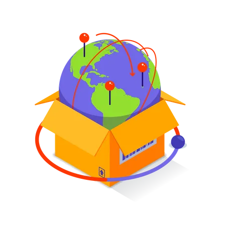 International Delivery  Illustration