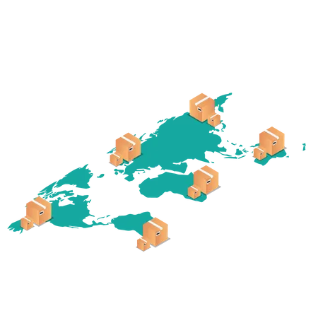 International delivery location  Illustration