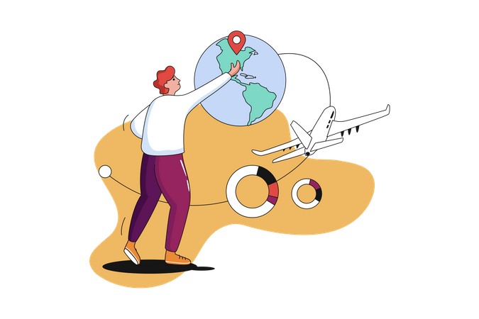 International delivery service Illustration