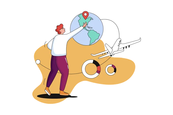 International delivery service  Illustration