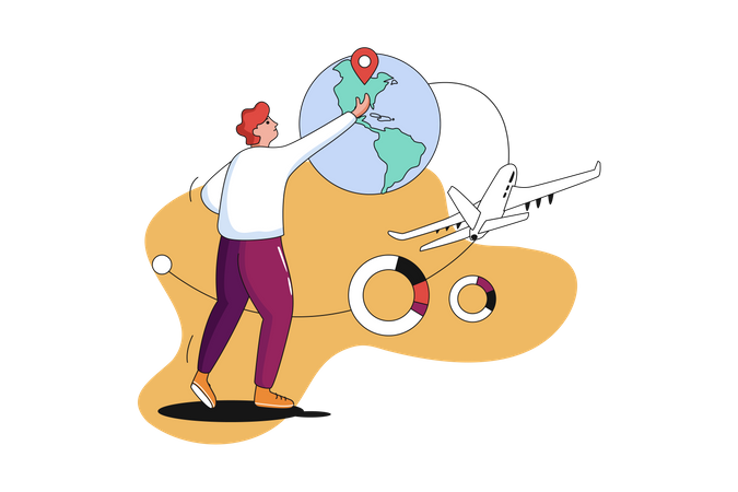 International delivery service  Illustration