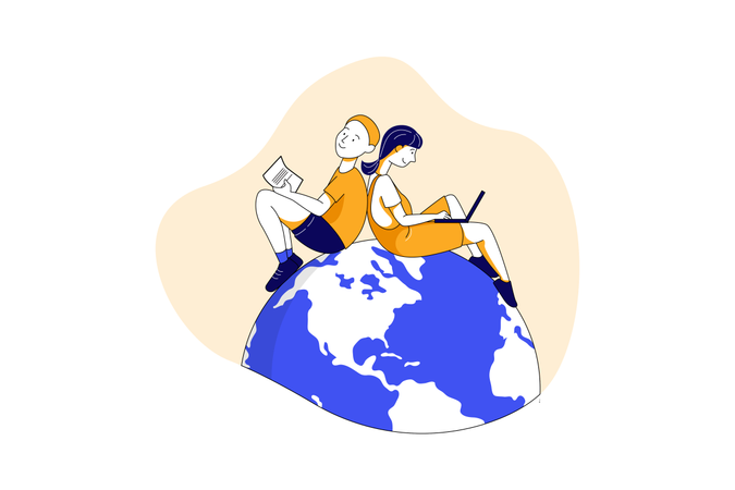 International education  イラスト