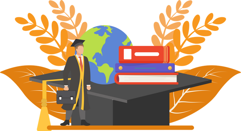 International Graduation Study  イラスト