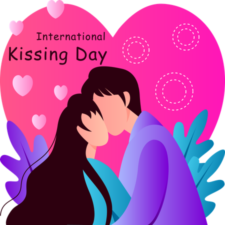 International Kissing Day  Illustration
