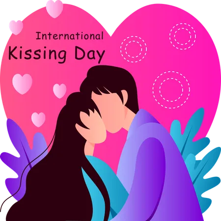 International Kissing Day  Illustration
