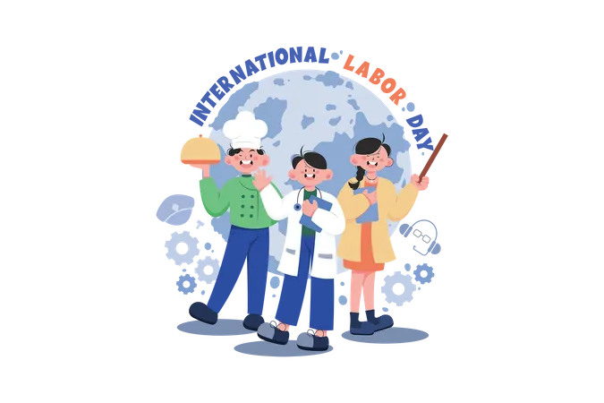 International Labor Day  Illustration